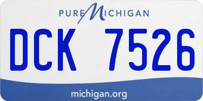 MI license plate DCK7526