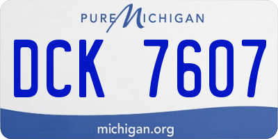 MI license plate DCK7607