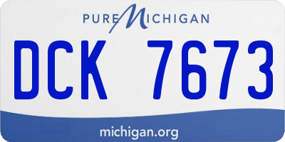 MI license plate DCK7673