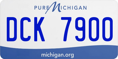 MI license plate DCK7900