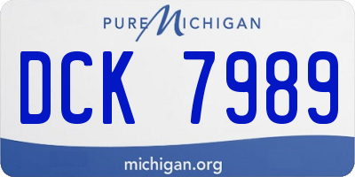 MI license plate DCK7989