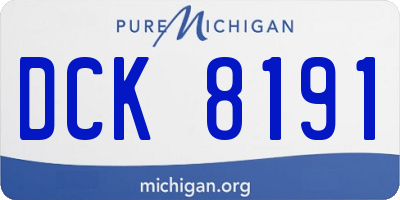 MI license plate DCK8191