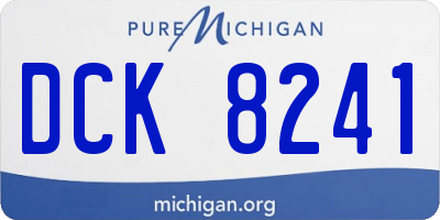 MI license plate DCK8241