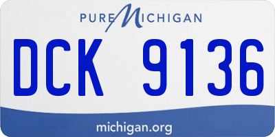 MI license plate DCK9136