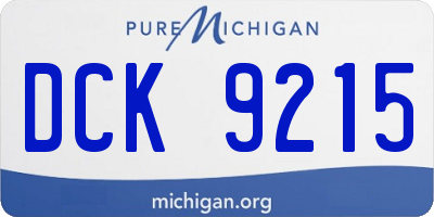 MI license plate DCK9215