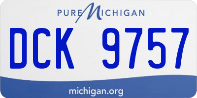 MI license plate DCK9757