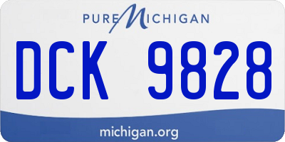 MI license plate DCK9828