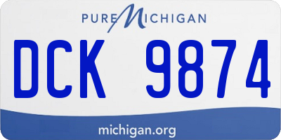 MI license plate DCK9874