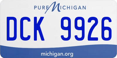 MI license plate DCK9926
