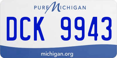 MI license plate DCK9943