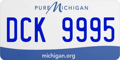 MI license plate DCK9995