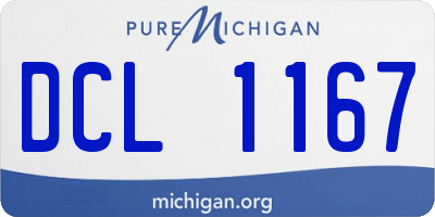 MI license plate DCL1167