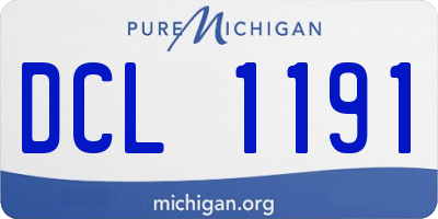 MI license plate DCL1191