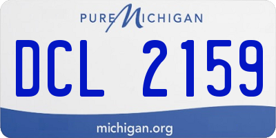 MI license plate DCL2159