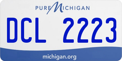 MI license plate DCL2223