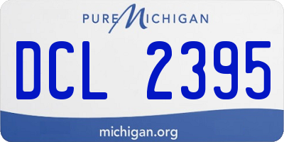 MI license plate DCL2395