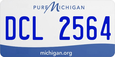 MI license plate DCL2564
