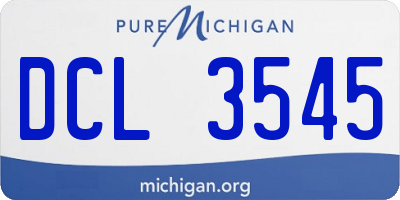 MI license plate DCL3545
