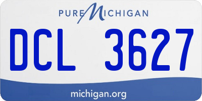 MI license plate DCL3627
