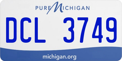 MI license plate DCL3749