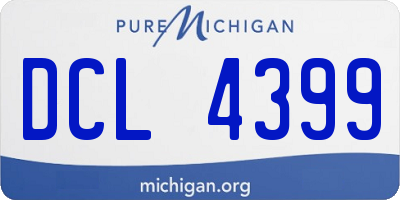 MI license plate DCL4399