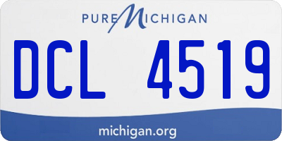 MI license plate DCL4519