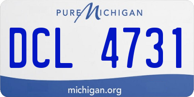 MI license plate DCL4731