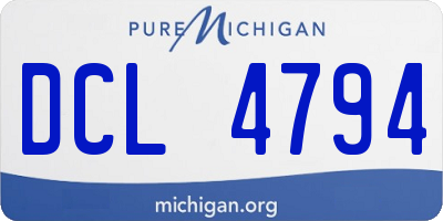MI license plate DCL4794