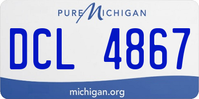MI license plate DCL4867