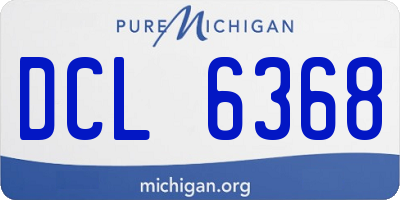 MI license plate DCL6368