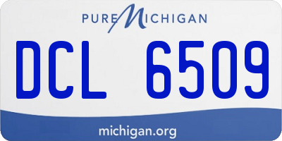 MI license plate DCL6509