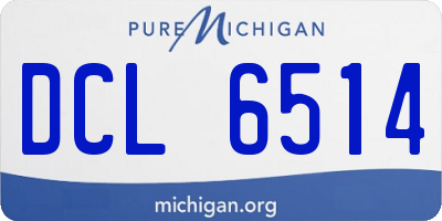 MI license plate DCL6514