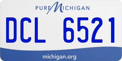 MI license plate DCL6521
