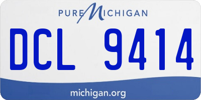 MI license plate DCL9414