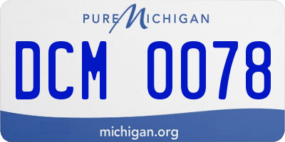 MI license plate DCM0078