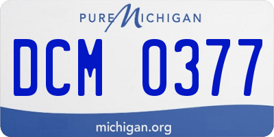 MI license plate DCM0377