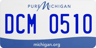 MI license plate DCM0510