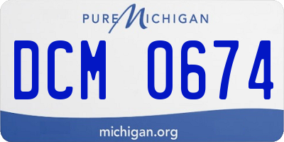MI license plate DCM0674