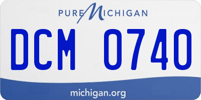 MI license plate DCM0740