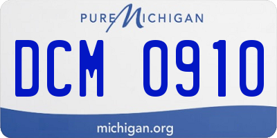 MI license plate DCM0910