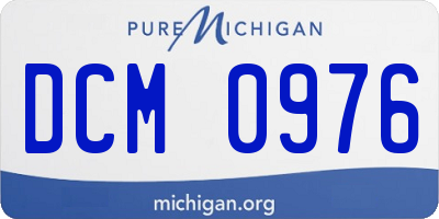 MI license plate DCM0976