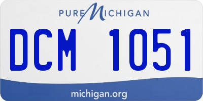 MI license plate DCM1051