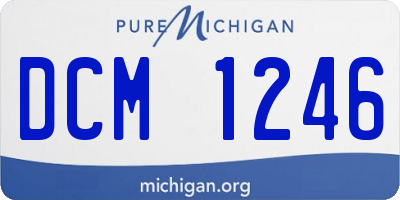 MI license plate DCM1246