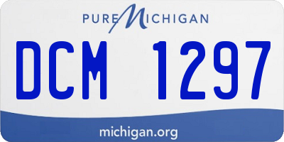 MI license plate DCM1297