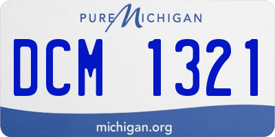 MI license plate DCM1321