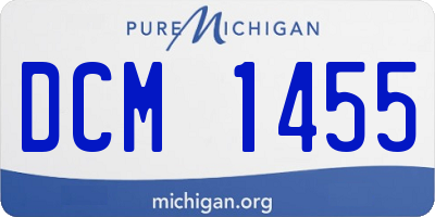 MI license plate DCM1455