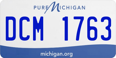 MI license plate DCM1763