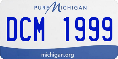 MI license plate DCM1999