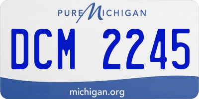 MI license plate DCM2245