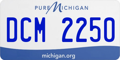 MI license plate DCM2250